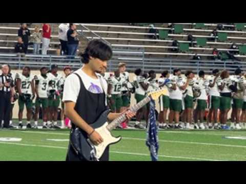 Trojan musician rocks electric National Anthem