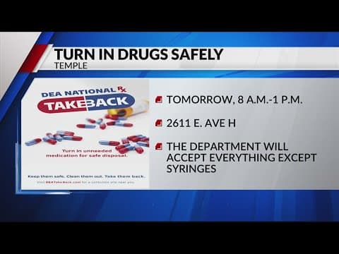 Unused medication piling up? Temple PD wants to help