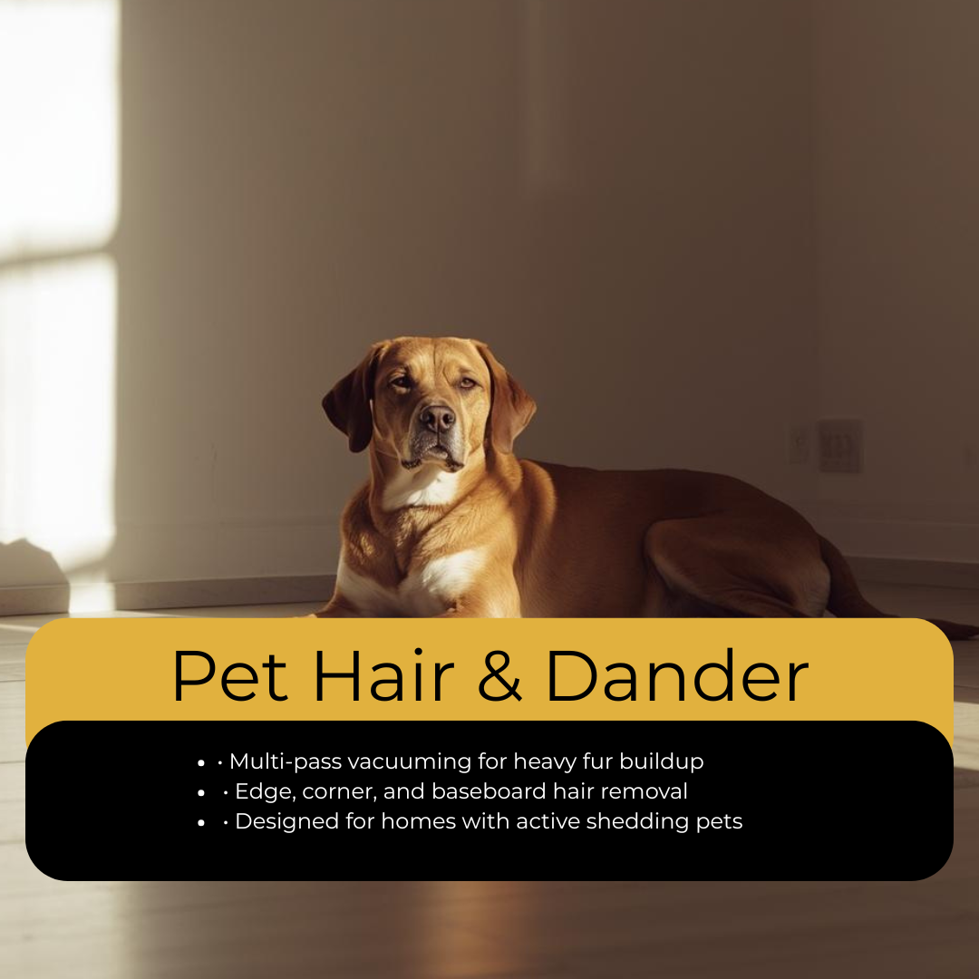Pet hair removal service in Waco Texas with detailed vacuuming and fur buildup recovery by Victory Home Services