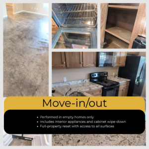 Move-in move-out cleaning service in Waco Texas empty kitchen prepared by Victory Home Services