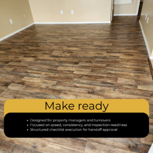 Make ready cleaning service in Waco Texas empty rental property prepared for new tenant